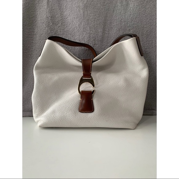 Dooney & Bourke Pebble Leather Logo Lock Hobo - Picture 1 of 16